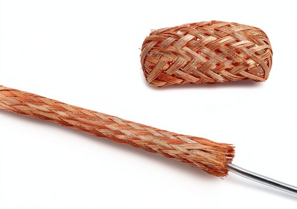 BENECREAT 13ft 9mm Flat Braided Copper Wire 1mm Thick Noise Reducing-4