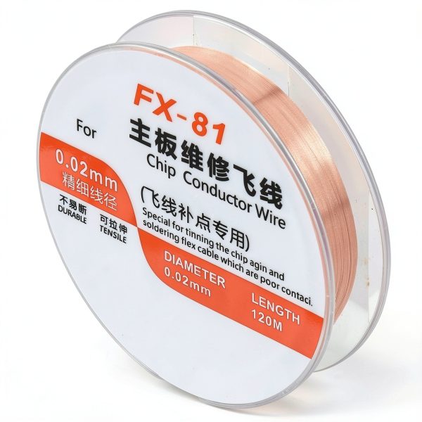 Kadimendium 1Pcs Enameled Wire, Copper, 30 AWG, FX81-002, Silver, PCB Repair, Transformer, Motors, Speakers, Hard Drives, Mobile Phones, Computers, Laptops-5