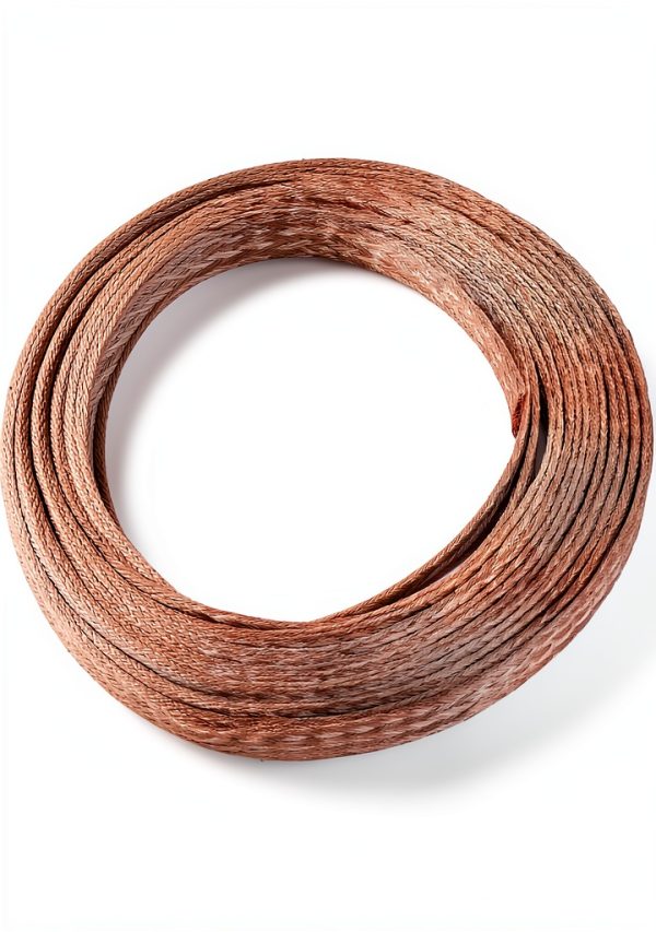 BENECREAT 13ft 9mm Flat Braided Copper Wire 1mm Thick Noise Reducing-5