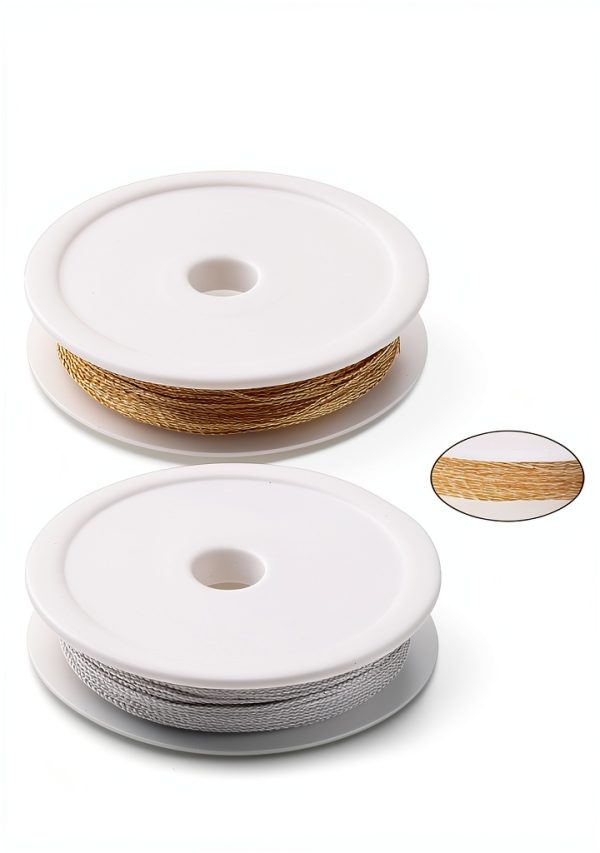 24 Gauge Copper Wire 32ft Flexible Round Craft Wire Golden Silver-1