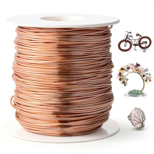 99.9 Soft Bare Copper Wire 20GA 328FT CREATZONE Garden & Jewelry Wire-0