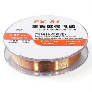 Kadimendium 1Pcs Enameled Wire, Copper, 30 AWG, FX81-002, Silver, PCB Repair, Transformer, Motors, Speakers, Hard Drives, Mobile Phones, Computers, Laptops-0