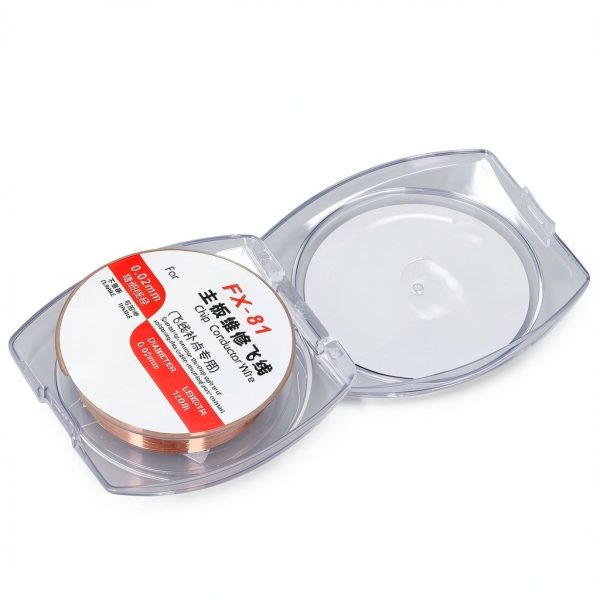 Kadimendium 1Pcs Enameled Wire, Copper, 30 AWG, FX81-002, Silver, PCB Repair, Transformer, Motors, Speakers, Hard Drives, Mobile Phones, Computers, Laptops-1