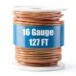 ELECTRAPICK Copper Wire, 99.9% Soft Pure Bare Copper Wire for Gardening, Electroculture, Jewelry Making Craft, Beading, Ground Wire & DIY,16 Gauge/ 1.3 mm Diameter, 1 Pound, 127 Feet/ 39m-0