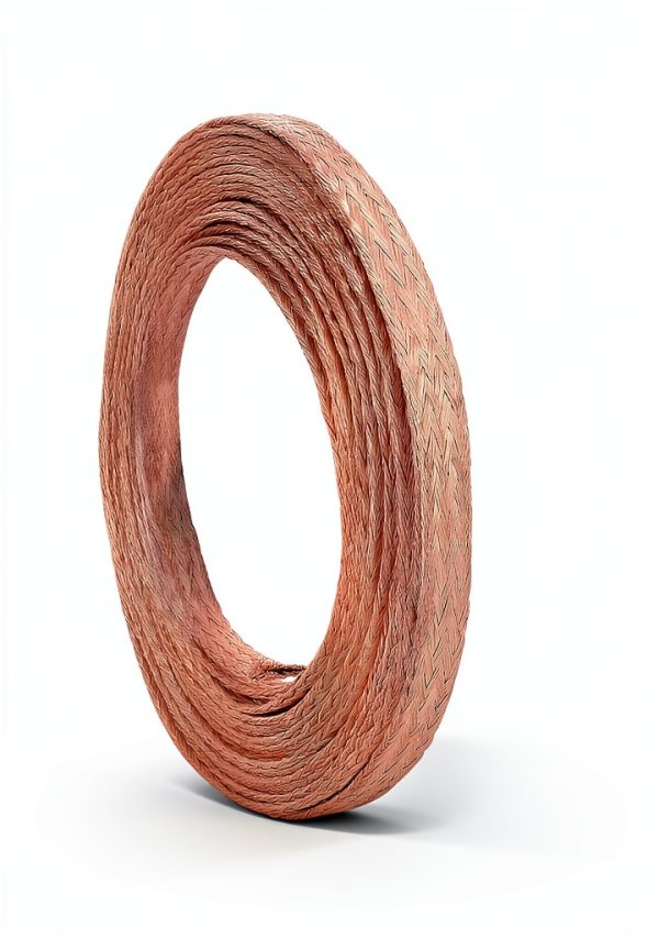 BENECREAT 13ft 9mm Flat Braided Copper Wire 1mm Thick Noise Reducing-1
