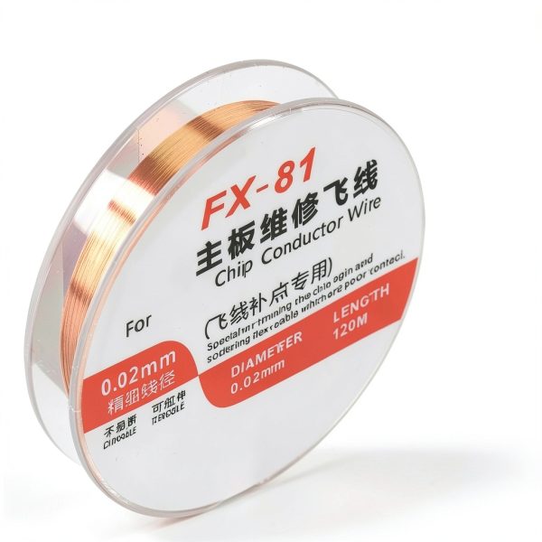 Kadimendium 1Pcs Enameled Wire, Copper, 30 AWG, FX81-002, Silver, PCB Repair, Transformer, Motors, Speakers, Hard Drives, Mobile Phones, Computers, Laptops-4